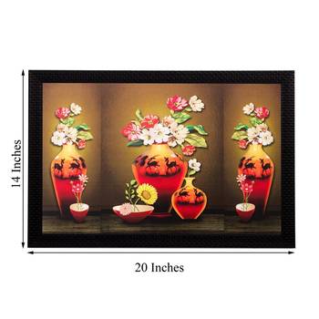 Colorful Vase and Flowers Matt Textured UV Art Painting 3