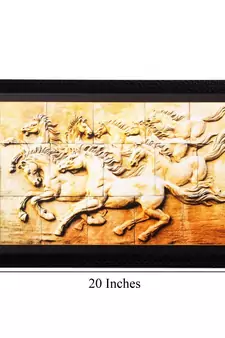 Abstract Running Horses Matt Textured UV Art Painting