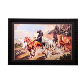 Racing Horses Matt Textured UV Art Painting 1