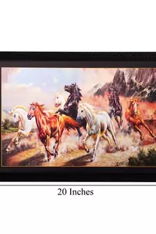Racing Horses Matt Textured UV Art Painting