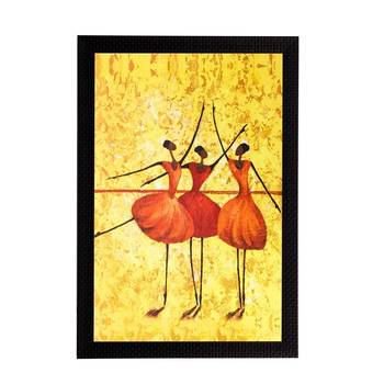 Dancing Girls Matt Textured UV Art Painting 1
