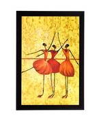 Dancing Girls Matt Textured UV Art Painting
