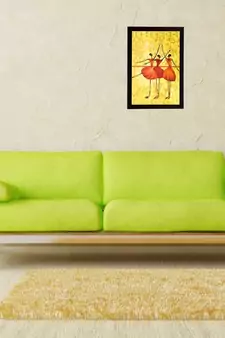 Dancing Girls Matt Textured UV Art Painting
