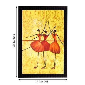 Dancing Girls Matt Textured UV Art Painting 3