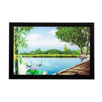 Scenic Water and Trees Matt Textured UV Art Painting 1