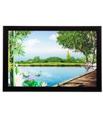 Scenic Water and Trees Matt Textured UV Art Painting