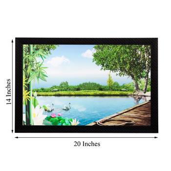 Scenic Water and Trees Matt Textured UV Art Painting 3
