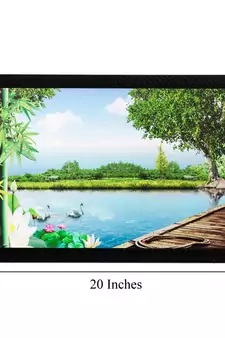 Scenic Water and Trees Matt Textured UV Art Painting