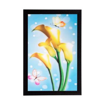 Enlightening Yellow flowers Matt Textured UV Art Painting 1
