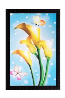 Enlightening Yellow flowers Matt Textured UV Art Painting