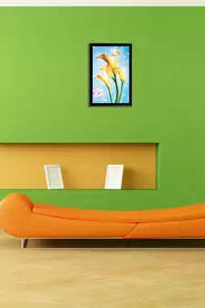 Enlightening Yellow flowers Matt Textured UV Art Painting