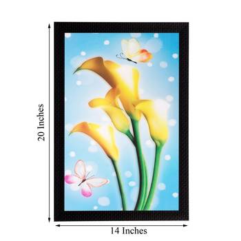 Enlightening Yellow flowers Matt Textured UV Art Painting 3