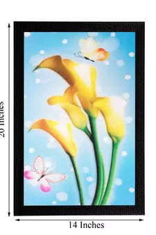 Enlightening Yellow flowers Matt Textured UV Art Painting