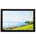 Beautiful Swan and Plants Matt Textured UV Art Painting