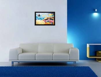 Underwater Sealife View Matt Textured UV Art Painting 2