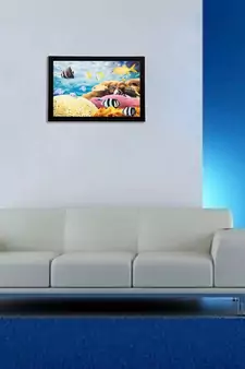 Underwater Sealife View Matt Textured UV Art Painting