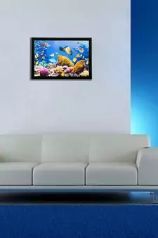 Underwater Sealife View Matt Textured UV Art Painting