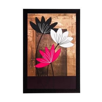 Abstract Flowers Captured Matt Textured UV Art Painting 1