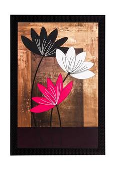 Abstract Flowers Captured Matt Textured UV Art Painting