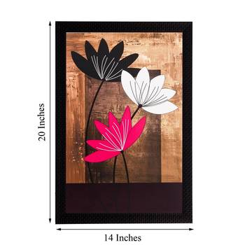 Abstract Flowers Captured Matt Textured UV Art Painting 3