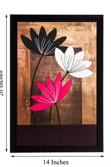 Abstract Flowers Captured Matt Textured UV Art Painting