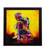 Knee Buddha Matt Textured UV Art Painting