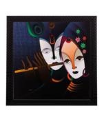 Radha Krishna Matt Textured UV Art Painting