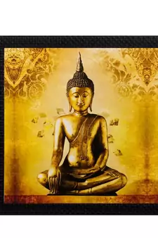 Meditating Buddha Matt Textured UV Art Painting