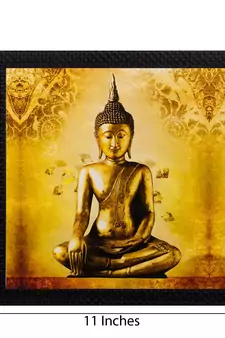 Meditating Buddha Matt Textured UV Art Painting