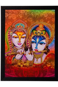 Radha Krishna Matt Textured UV Art Painting