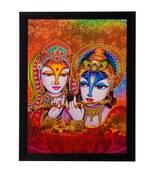 Radha Krishna Matt Textured UV Art Painting