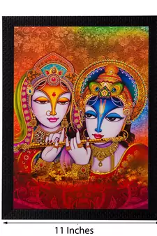 Radha Krishna Matt Textured UV Art Painting