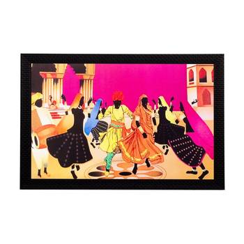 Dancing Group View Matt Textured UV Art Painting 1