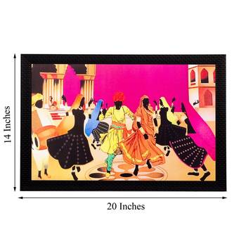 Dancing Group View Matt Textured UV Art Painting 3