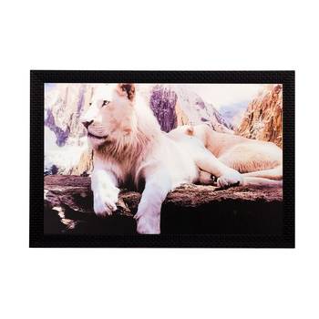 Sitting Lion Matt Textured UV Art Painting 1