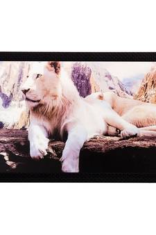 Sitting Lion Matt Textured UV Art Painting