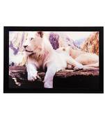 Sitting Lion Matt Textured UV Art Painting