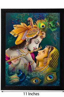 Radha Krishna Matt Textured UV Art Painting