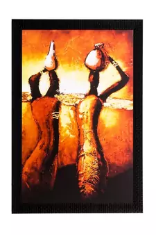 Tribal Woman Matt Textured UV Art Painting