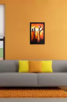 Tribal Woman Matt Textured UV Art Painting