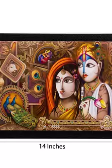 Radha Krishna Matt Textured UV Art Painting