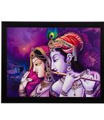 Radha Krishna Matt Textured UV Art Painting