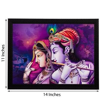 Radha Krishna Matt Textured UV Art Painting 2