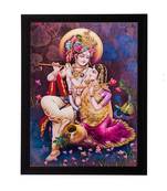 Radha Krishna Matt Textured UV Art Painting