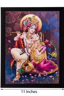 Radha Krishna Matt Textured UV Art Painting