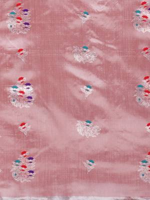 Nude woven art silk saree with blouse 4