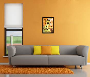 Abstract Lady Matt Textured UV Art Painting 2