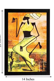 Abstract Lady Matt Textured UV Art Painting