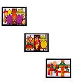 Set of 3 Religious Matt Textured UV Art Painting