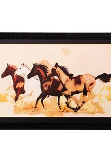 Running Horses Matt Textured UV Art Painting